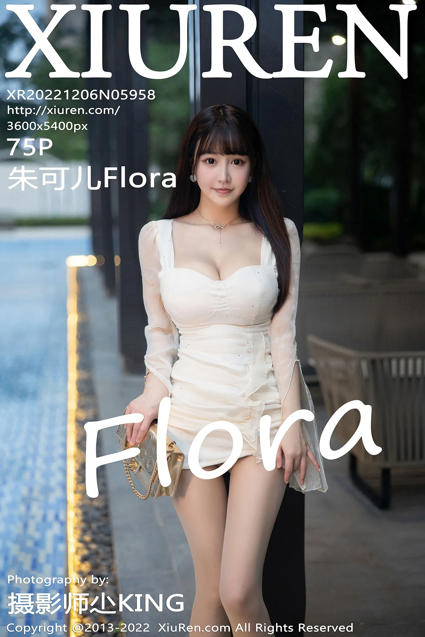[XiuRen秀人网]No.5958_女神朱可儿Flora性感白色礼裙配超薄无内肉丝秀丰满身材诱惑写真75P-秀人网 - XiuRen.Space